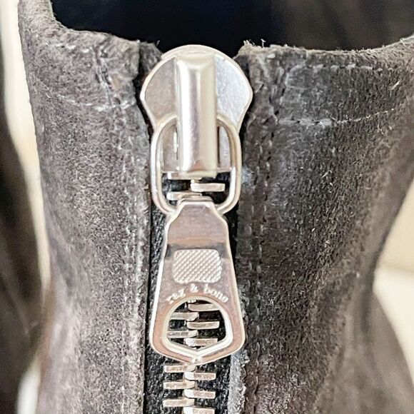 Rag & Bone Wesley Gray Suede Ankle Boots Size 38.5 - Picture 8 of 9